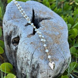 Handmade gold & pearl Necklace